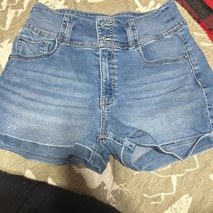 Blue jean shorts